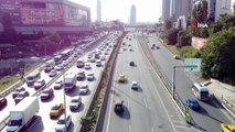 Anadolu Yakası'nda bayram tatili sonrası trafik yoğunluğu