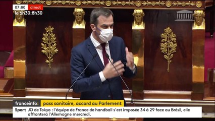 Download Video: Coronavirus - Le projet de loi étendant le pass sanitaire définitivement adopté par le Parlement cette nuit - Il doit désormais passer au Conseil constitutionnel avant d'être promulgué