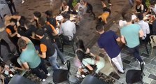 İstanbul’un göbeğinde ortalığın karıştığı meydan kavgası kamerada