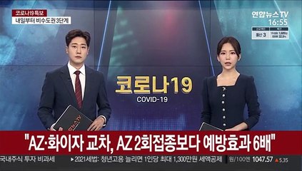 "AZ·화이자 교차, AZ 2회 접종보다 예방효과 6배"
