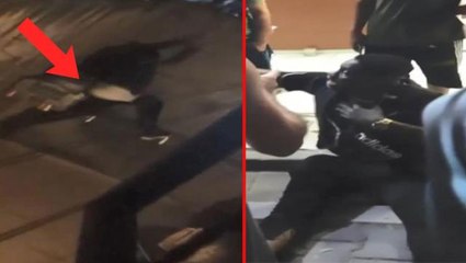 Taksi ücretini vermemek için kaçarken bahçe duvarından böyle düştü