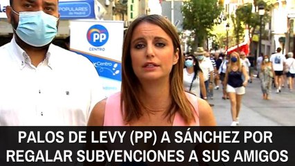 Palos de Andrea Levy (PP) a Sánchez: "Las subvenciones son solo para sus amigos"