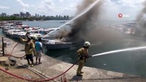 Kartal Dragos sahilde bulunan teknelerde yangın çıktı. Olay yerine çok sayıda itfaiye ekibi sevk edildi.