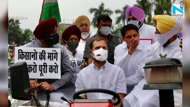 Tractor In Parliament : Rahul Gandhi warns govt over farm laws