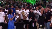 Giannis Antetokounmpo Wins Finals MVP Award - 2021 NBA Champions