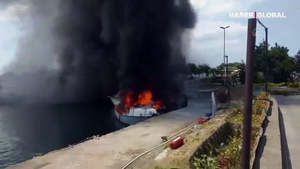 İstanbul Maltepe'de 8 tekne yandı