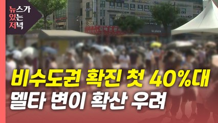 [뉴있저] 비수도권 확진 첫 40%대..."델타 변이 50％ 넘을 듯" / YTN