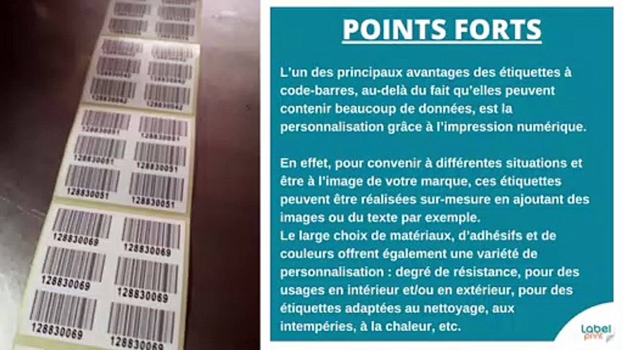 Les étiquettes à code-barres