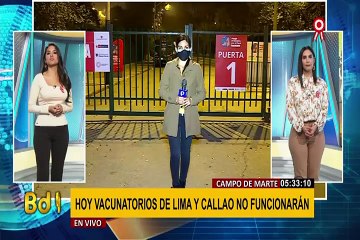 Campo de Marte: ciudadanos acuden a vacunarse pese a suspensión de inmunización hoy