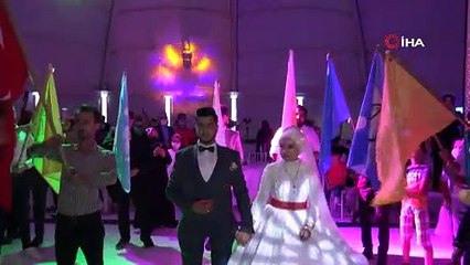 Afrin’de iki bacağını kaybeden gazi dünyaevine girdi