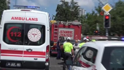 Kartal'da kontrolden çıkan otomobil takla atıp ters döndü: 1 yaralı