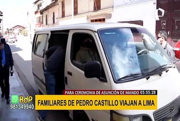 Asunción de mando: familia de Castillo viaja a Lima para ceremonia