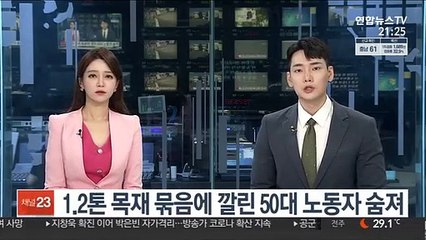 1.2톤 목재 묶음에 깔린 50대 노동자 숨져