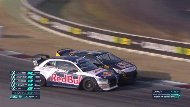 WRX 2021 Barcelona Semi Final 2 Kristoffersson vs Kevin Hansen Epic Battle