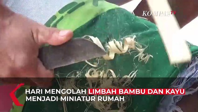 Kreatif! Warga Magetan Ubah Limbah Bambu Jadi Miniatur Rumah
