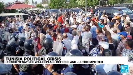 Tunisian president says he will replace defence, justice ministers