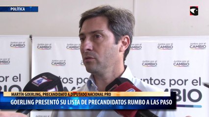 Goerling presentó su lista de precandidatos Rumbo a las Paso