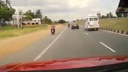 Caught on cam: Speeding SUV rams into bike in Salem