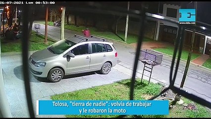 Tolosa, "tierra de nadie": volvía de trabajar y le robaron la moto.