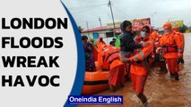 London floods inundate subways & roads, rescue boats evacuate passengers | Oneindia News