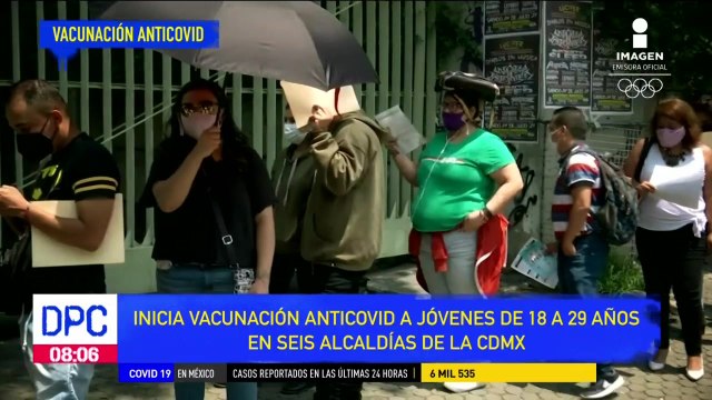 Inicia vacunación anticovid a jóvenes de 18 a 29 años
