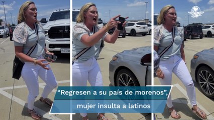 Mujer lanza insultos racistas a latinos en estacionamiento de Texas
