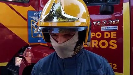 Veículo carregado com botijões de gás pega fogo em Umuarama - Sargento Perecin