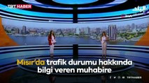 Trafikte canlı yayın yapan muhabire motosiklet çarptı