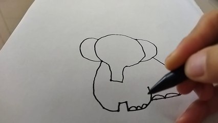 How to draw elephant easily