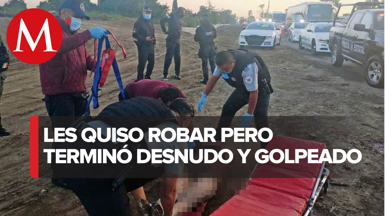 Pasajeros golpearon a ladrón de transporte público en la autopista México- Pachuca