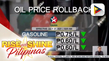 Oil price rollback, ipatutupad ng mga kumpanya ng langis ngayong araw