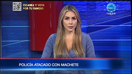 Policía recibió un machetazo en el cuello en un confuso incidente