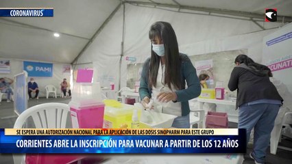 Corrientes abre la inscripción para vacunar a partir de los 12 años