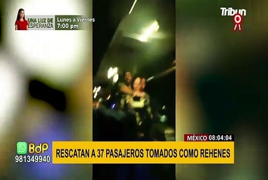 México: rescatan a 37 pasajeros de autobús tomados como rehenes