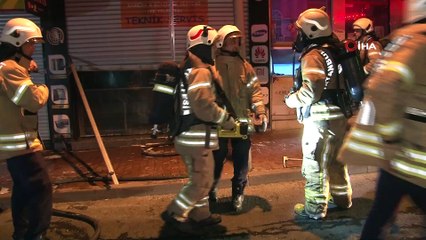 Şişli Feriköy’de elektronik cihaz dükkânında korkutan yangın
