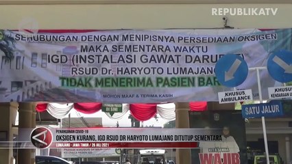 Oksigen Kurang, IGD RSUD Dr Haryato Lumajang Tutup Sementara