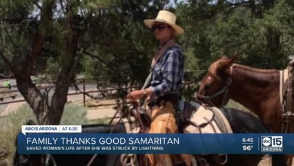 Family thanks good Samaritan who saved woman after she was struck by lightning