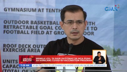 Manila LGU, 'di raw patitinag sa mga puna sa kanilang COVID-19 vaccination program | UB