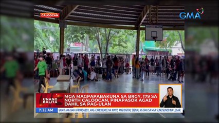 Download Video: Mga magpapabakuna sa Brgy. 179 sa North Caloocan, pinasok agad dahil sa pag-ulan | UB