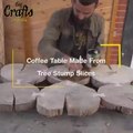 how to make coffee table from tree wood bench branches inlay   coffee table from tree stump
