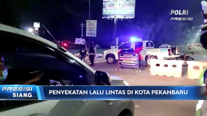 Ditlantas Polda Riau Lakukan Penyekatan Lalu Lintas di Kota Pekanbaru