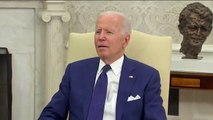 'You are such a pain in the neck' - Biden SNAPS at reporter for asking unrelated question