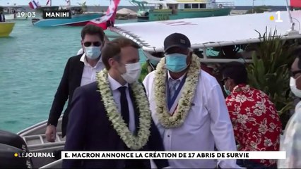 Emmanuel Macron à Manihi pour parler de sécurité climatique et d'autonomie énergétique