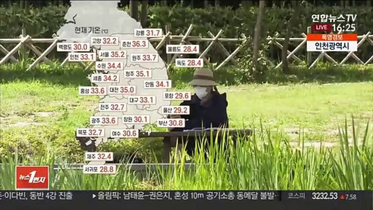 [날씨] 꺾이지 않는 폭염·열대야…내일도 35도 안팎 더위