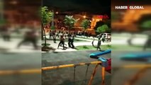 Çocukların kavgasına aileler katıldı, park savaş alanına döndü