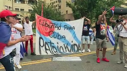 المئات يتظاهرون في واشنطن للمطالبة بـ"الحرية لكوبا"