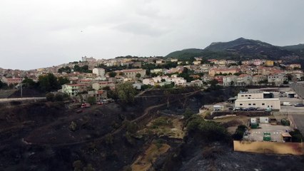 Скачать видео: Sardegna, quello che resta a Cuglieri dopo le fiamme: le immagini dal drone