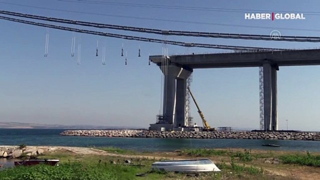 1915 Çanakkale Köprüsü nün 3. tabliye montajına başlandı