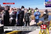 Evo Morales llegó a Lima para toma de mando de Pedro Castillo