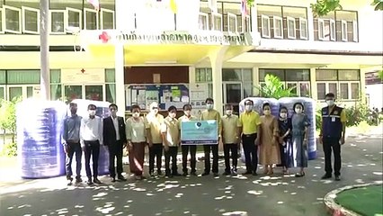 มอบให้แก่โรงพยาบาลอุดรธานี  พร้อมส่งมอบถังปันน้ำใจ ให้น้ำดื่ม แก่ 5 อำเภอในพื้นที่